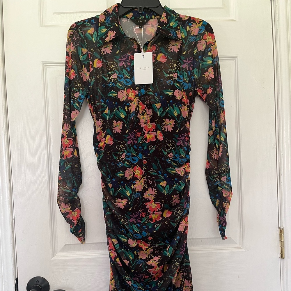 Brand NEW Ted Baker Mesh Shirt Dress